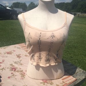 Peach Cropped Tank Top